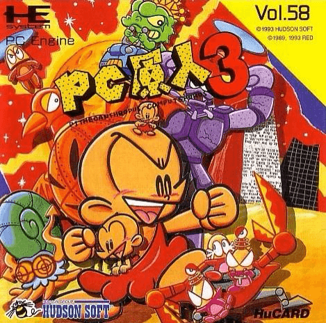 PC Genjin 3 box art for PC Engine